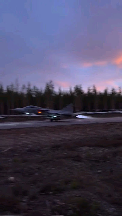 Saab JAS 39 Gripen Takeoff with Full Afterburners | Thrilling Jet Power Display