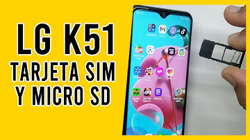 👉LG K51 - Como insertar Tarjeta Sim y MIcro SD - K71, K22, k61, K42