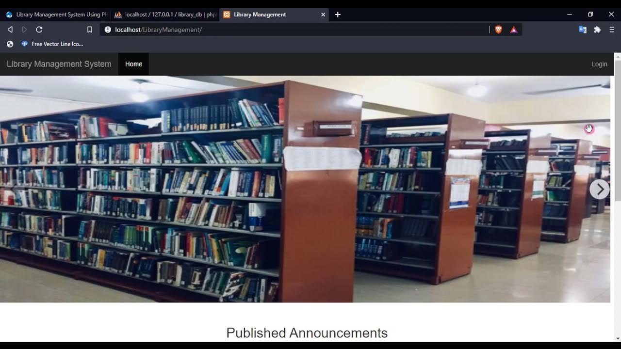 Library Management System Using PHP and MySQL Demo - YouTube