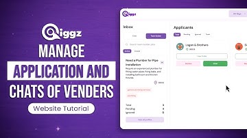How to manage application and chats on venders | Qiggz Team Builder