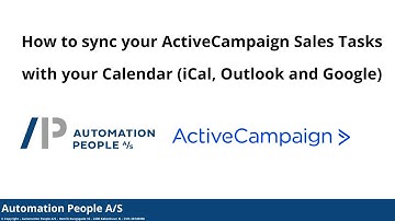 How to sync your ActiveCampaign Tasks with your Calendar iCal, Outlook and Google