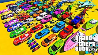 GTA V Spiderman Crazy Car Racing! Incredible Ramp Jump Challenge with SUPERHEROS