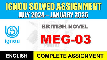 MEG 03 Solved Assignment 2024-25 || meg-03 solved assignment in English || July 2024 to Jan 2025
