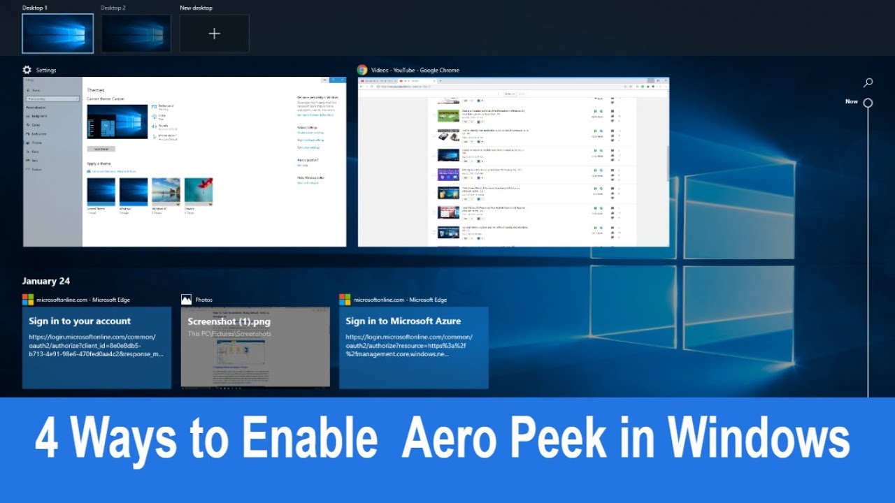 Does Windows 10 have Aero peek?
