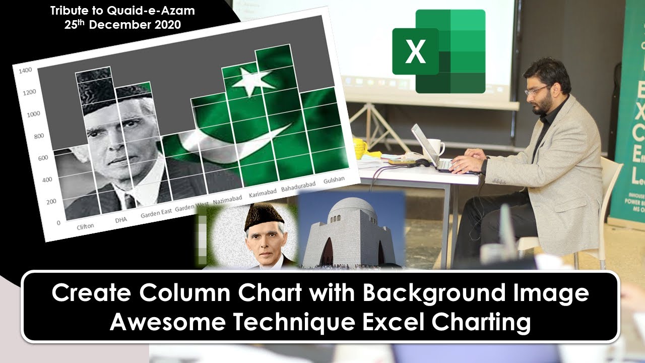 Create Stacked Column Chart with Background Image - Awesome Trick for Excel Charting - Dashboards