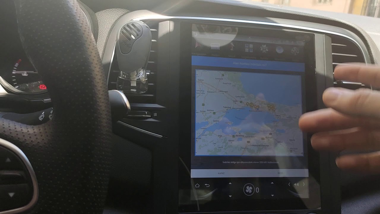 Necvox ekran navigasyona  Google maps entegre yapmak