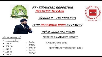 F7 (PTP) DECEMBER 2023 l ENGLISH l by l M  JUNAID KHALID