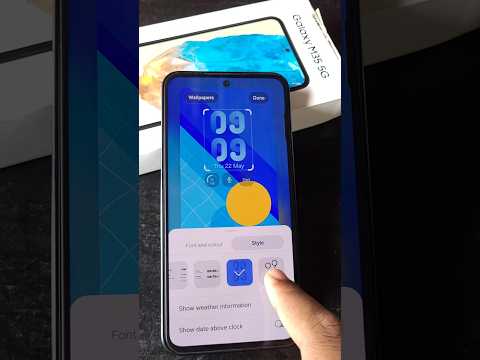 Samsung galaxy m35 One ui 7.0 | lock screen new fonts