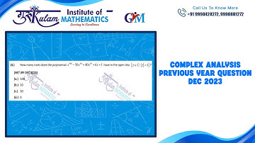 Question 4 | Complex Analysis | NET JRF Dec 2023