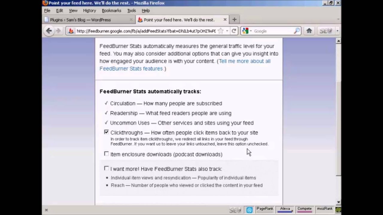 How to Add Feedburner to Your Wordpress Blog