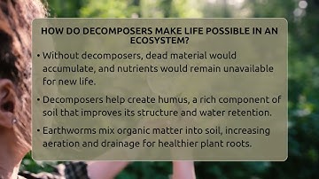 How Do Decomposers Make Life Possible In An Ecosystem? - Ecosystem Essentials