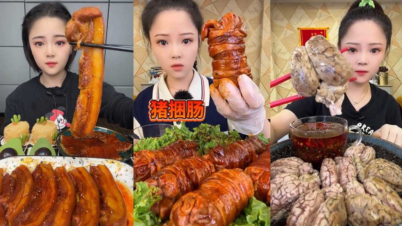 ASMR MUKBANG | Red Braised Pork Belly 