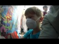 Spray painting class at art schism in brighton run by sinna1