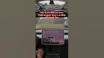 FSD 12.5.1.1 does not move. Pedal pressed. Turns L on Stop. Northwell Test #teslafsd #fsdbeta #fsd