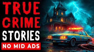 6+ HOURS of TRUE Crime Stories for Sleep | 🛑 NO ADS | Black Screen with Rain Sound Vol. 13