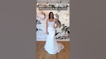 This Wedding Dress has Detachable Sleeves!