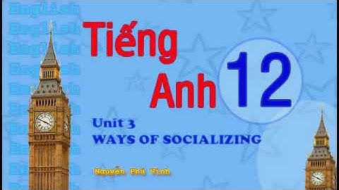 Unit 3 tiếng anh lớp 12
