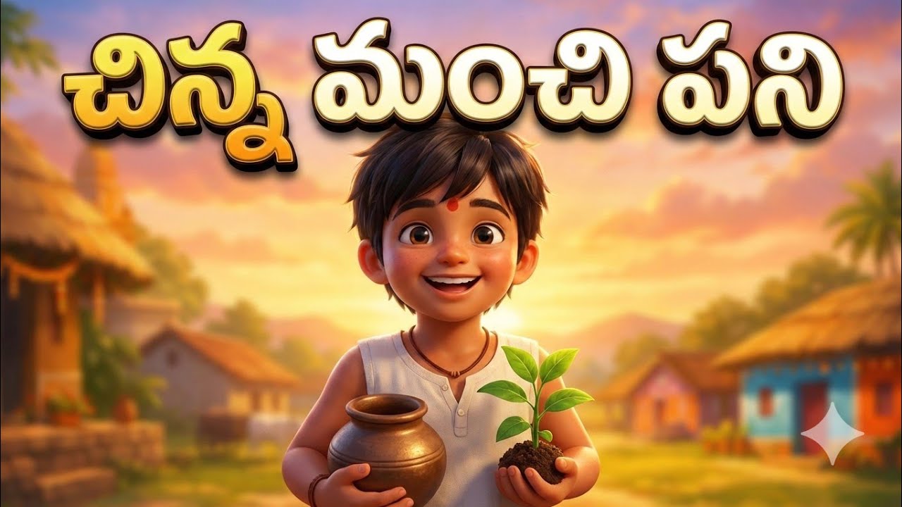 Chinnari Raju and the Golden Seed 🌱 | Telugu Kids Moral Story | Village ...