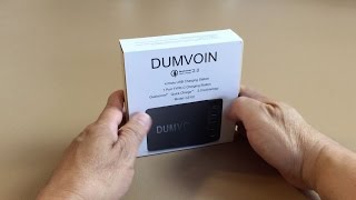 Quick Charge 2.0 & USB-C DUMVOIN USB Charging Station, Qualcomm 2.0 Technology Power Adapter