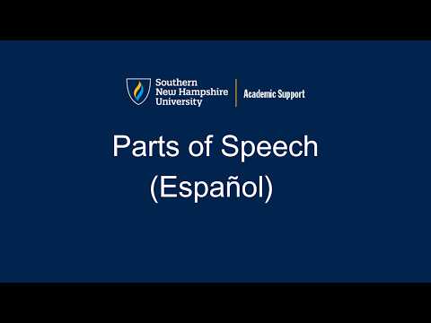 (Español) Parts of Speech