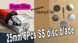 25mm 6pcs set SS cutting paper disc thin disc rotary tools accessories Unboxing & test | Redh tech screenshot 1