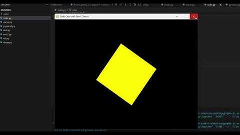 Draw a cube using opengl in python ll Perspective projection