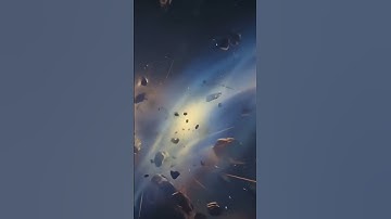 Flying Through Asteroid Cluster To Galaxy In Action  #spaceart  #spaceexploration #spacescene