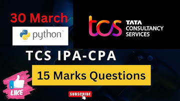 TCS Xplore IPA - CPA Coding Questions || Python || IPA || TCS