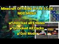 Minecraft Official v1.18.10.04 Mod Menu Latest Version | Unlocked All | God Mode