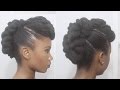 Twisted Mohawk Updo on Natural Hair