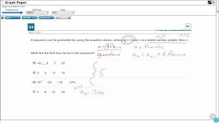 Algebra 1 STAAR Practice Recursive Sequences (A.12C -  #2)