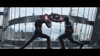 Captain America  blocks attacks with his shield