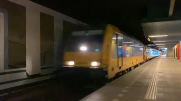 NS TRAXX + 9x ICRmh met in het 2e rijtuig geen lichten aan komt door station Rotterdam Blaak!