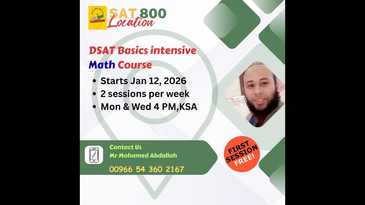 Mohamed Riad Math Percent - Basics Digital SAT Math - Mr Mohamed Abdallah - YouTube