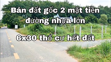 Nhà đất củ chi | giá rẻ | giới thiệu | Lô đất gốc 2 mặt tiền đường nhựa lớn 6x30