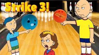 Caillou And Cody Misbehave At Doris's 50th Birthday And Bowling Trip And Get Grounded!