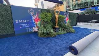 Emmys host Mariska Hargitay rolls out the blue carpet