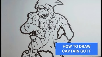 HOW TO DRAW CAPTAIN GUTT | ICE AGE | EASY DRAWING
