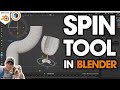 How to Use the SPIN TOOL in Blender!