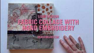 Fabric collage with hand embroidery