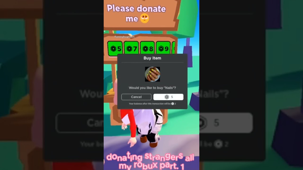 Giving robux #shorts #roblox #robloxtrend #robloxdance