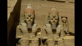 V2: Ramesses II's temple at ABU SIMBEL, Upper Egypt, restored - new version with colour