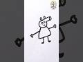 Easy Peppapig Drawing #shorts #youtubeshorts #satisfying #drawing #trending #art #peppapig