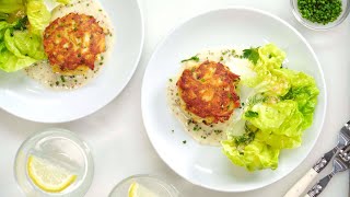 How to Make Crab Cakes (with A Creamy Mustard-Chive Sauce)