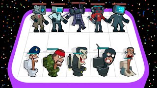 Merge War: Skibydy vs Kamera Monster P2, Toilet Monster Fight, Only Boss Level Gameplay (iso Games) screenshot 2
