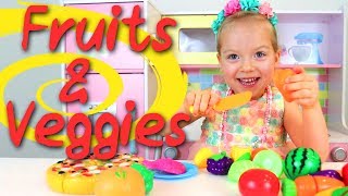 Learn Fruits and Vegetables Cut Velcro Toy Fruits and Vegetables Fun for Kids