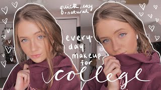 everyday college makeup routine 2020 (easy \& natural)