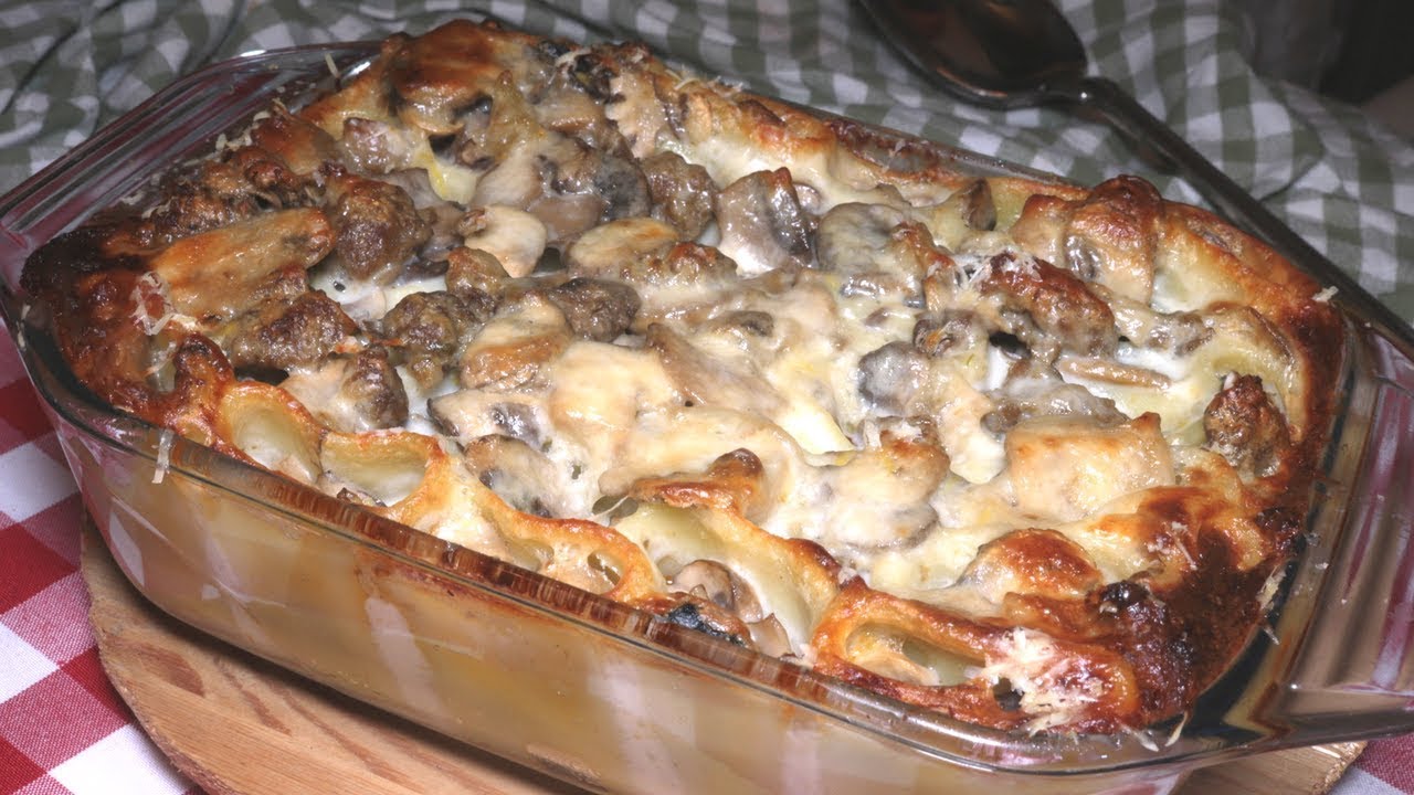 Pasta Al Forno Salsiccia E Funghi Per Il Pranzo Domenicale Youtube