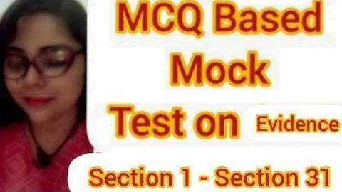 Mock Test on Evidence Act Section 1 - 31 | #evidenceact #judiciary #rjs #hjs #mocktest