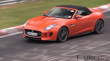 Jaguar testing several F-Types (V6 & V8) on the Nürburgring!